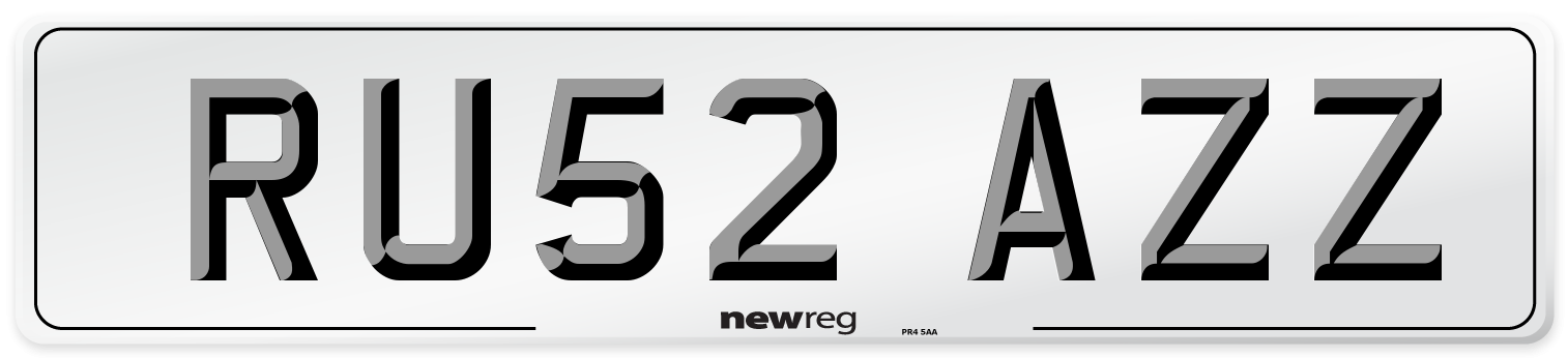 RU52 AZZ Number Plate from New Reg
